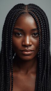 1. Classic Fulani Knotless Braids