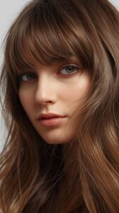 Curtain Bangs with Long Hair