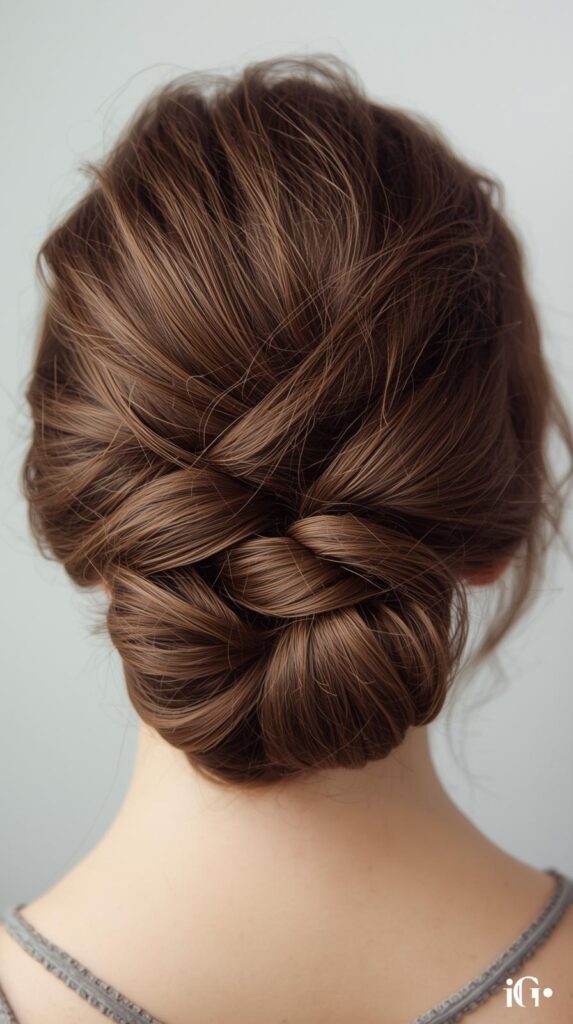 French Braid into Bun