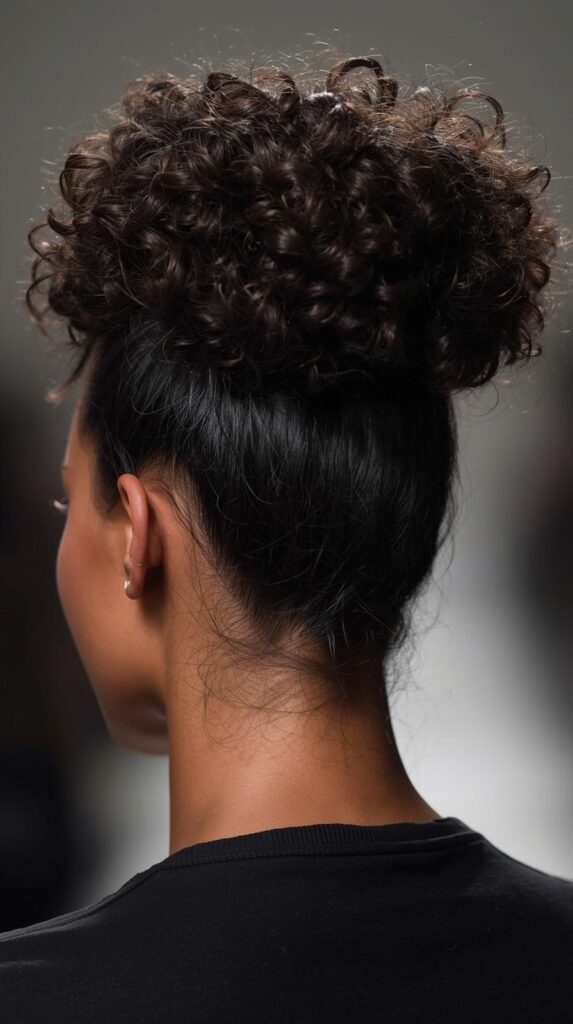 High Ponytail with Defined Curls