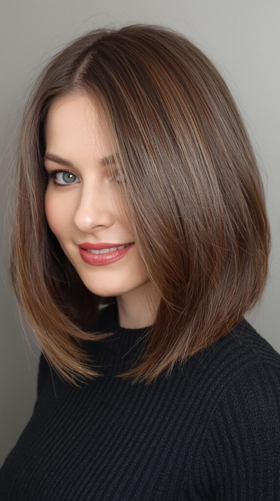 Long Bob (Lob) with Side Part