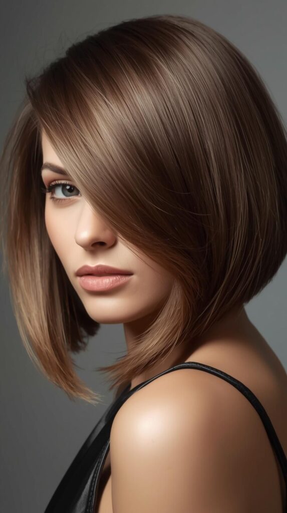 5. Side-Parted Bob with Volume