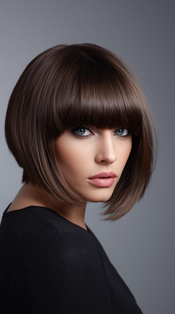 Side-Swept Bob with Bangs
