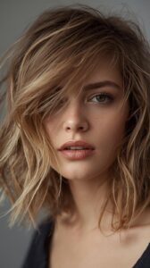 Undone Perfection: The Messy Shag with Face-Framing Layers