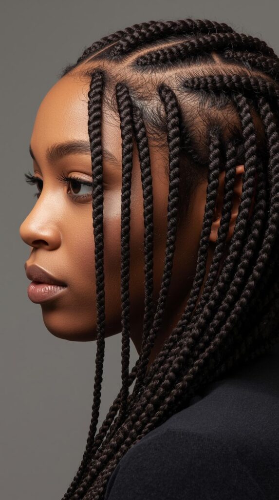 1. Classic Straight-Back Cornrows
