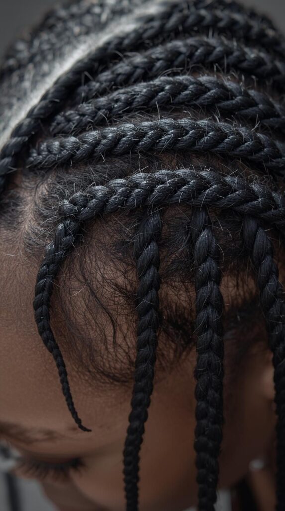1. Classic Straight-Back Cornrows