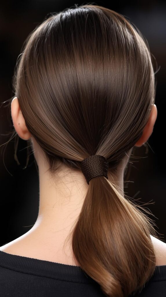 1. Sleek Low Ponytail