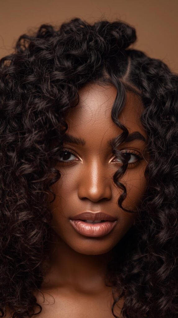 10. Bantu Knot Out with Flat Twists