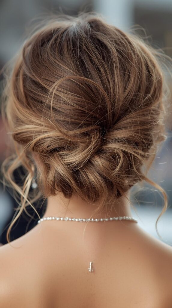 10. Loose Curly Chignon