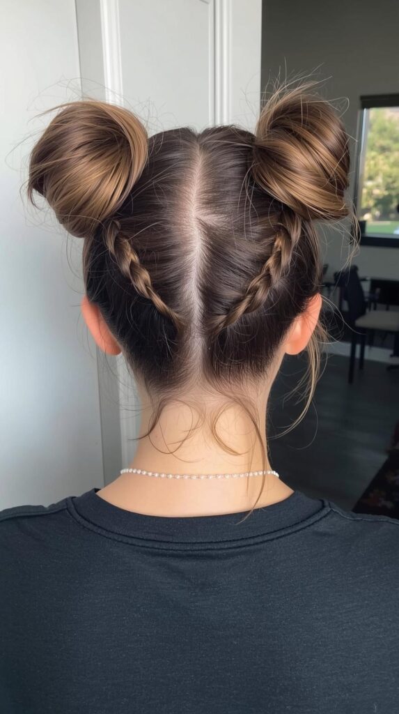 11. Half Up Space Buns