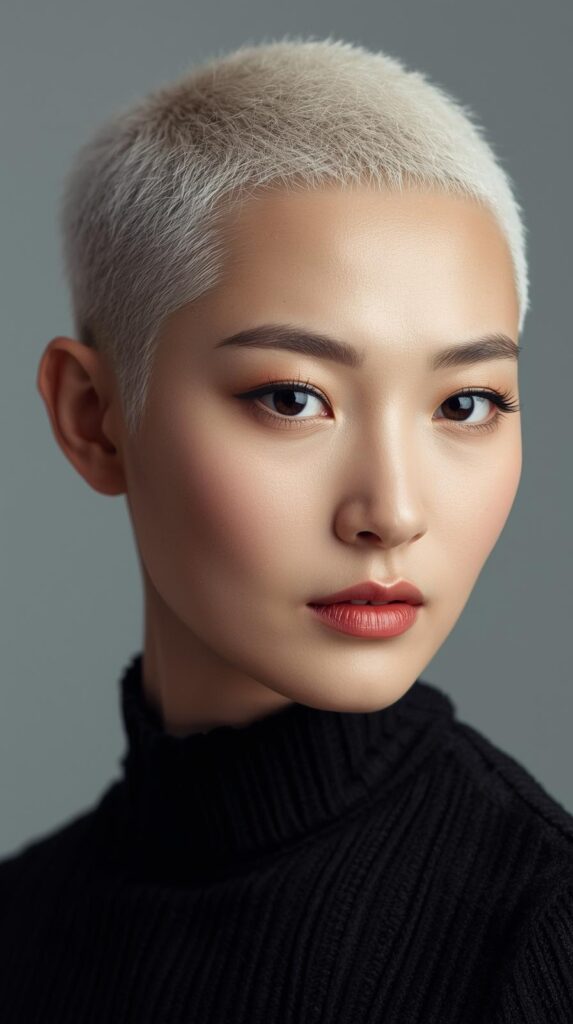 12. Platinum Bald Fade