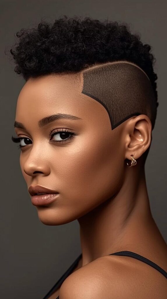 13. Afro-Inspired Bald Fade