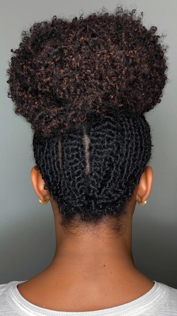 13. Bantu Knot Out Puff Style