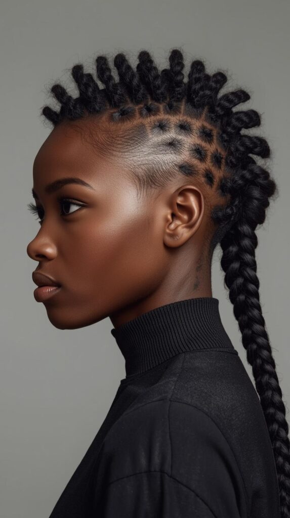 13. Cornrow Mohawk