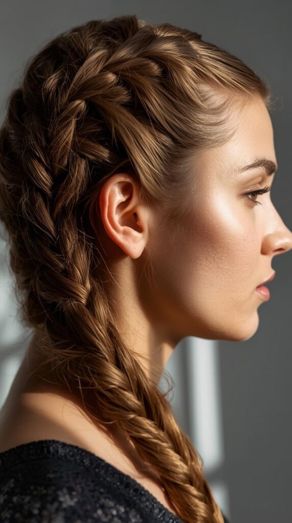 13. Side-Swept Braids