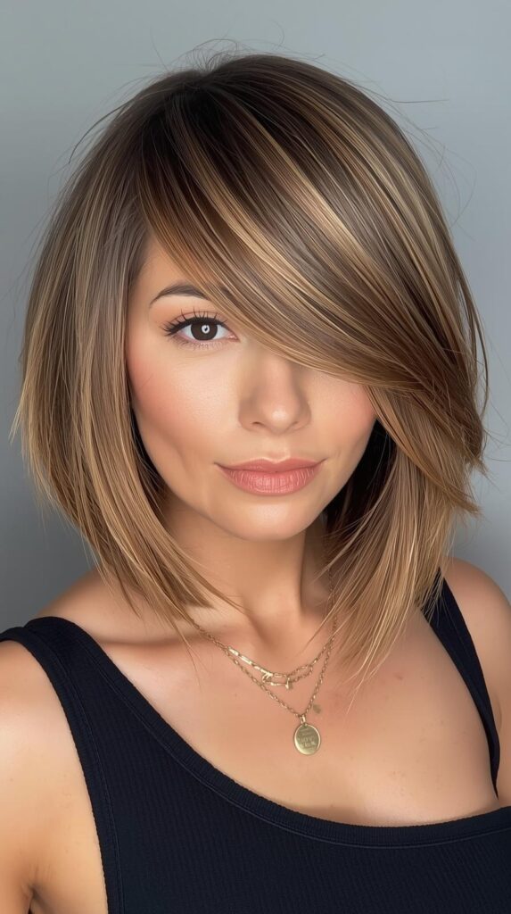 14. Sleek Layered Bob