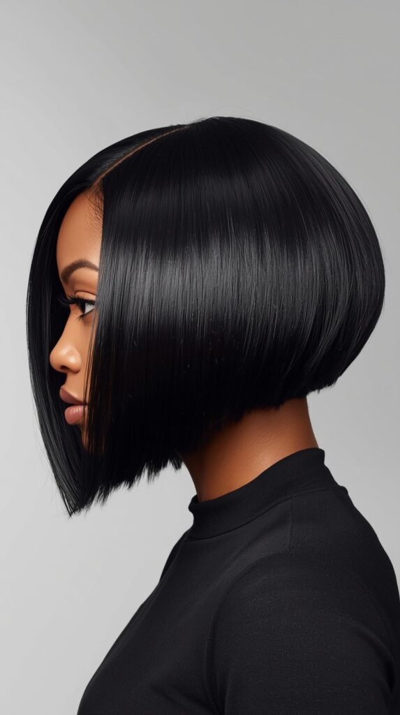 15. Shaped Afro Bob