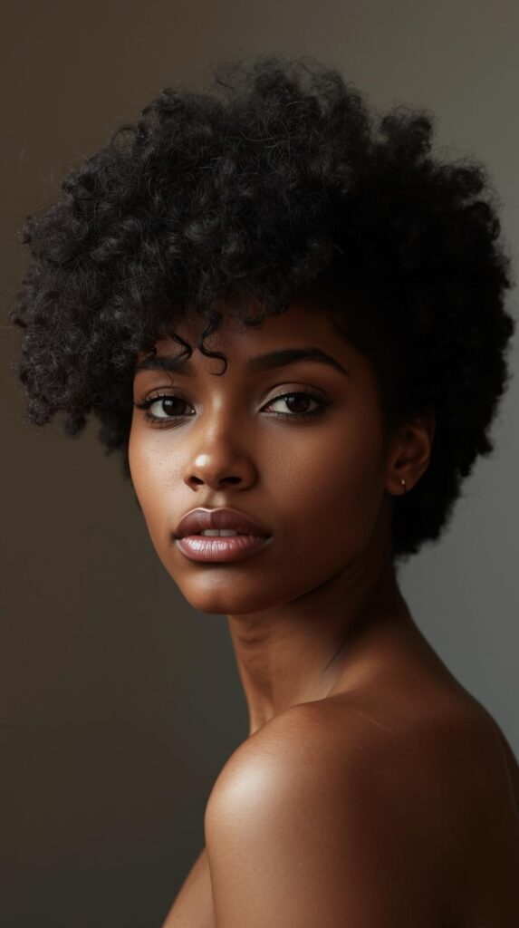 15. Side Part Afro