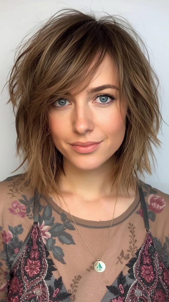 15. Tousled Layered Bob