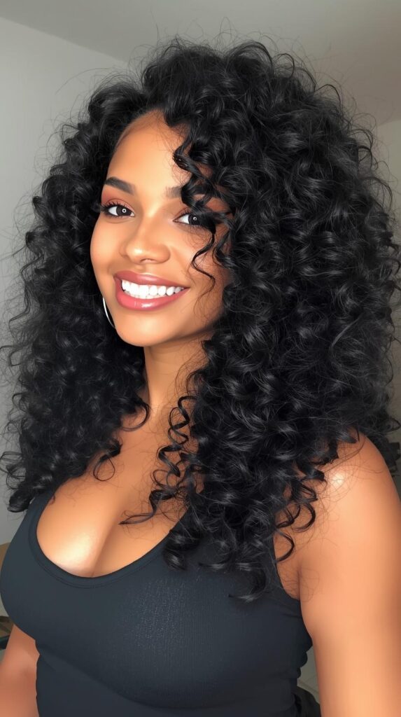 2. Curly Black Wig