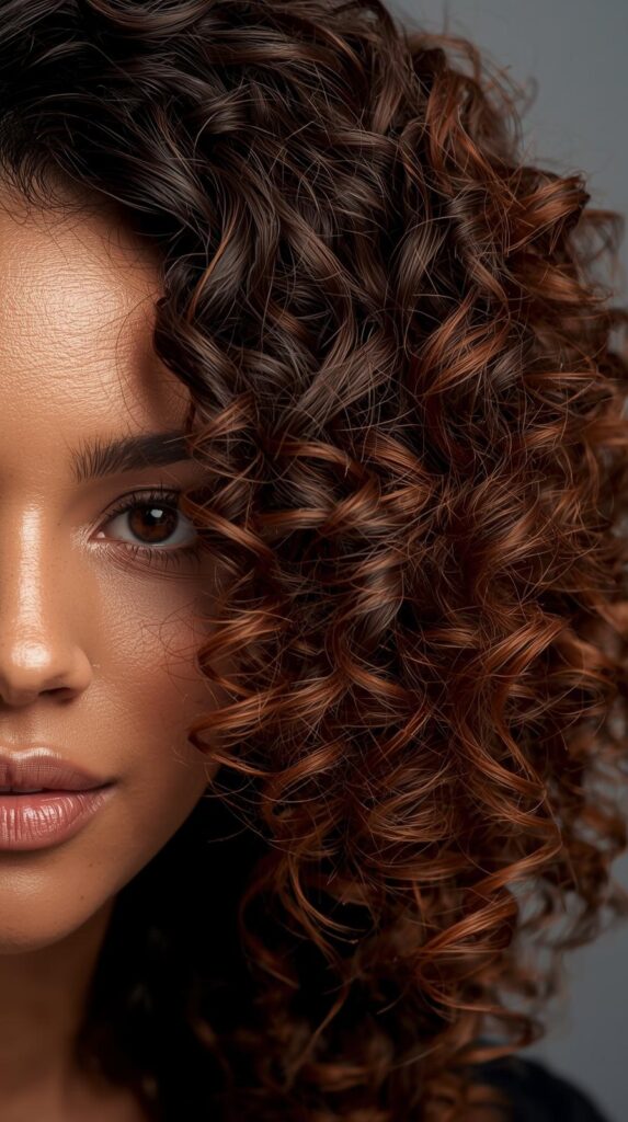 2. Defined Ringlets with a Side Part