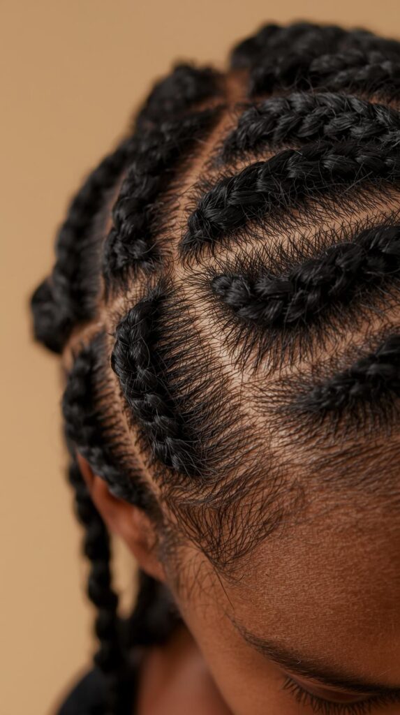 2. Zig-Zag Cornrow Designs