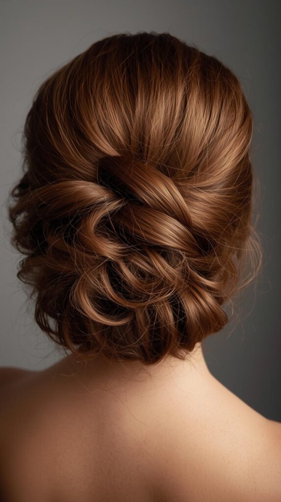 3. Elegant Curly Bun