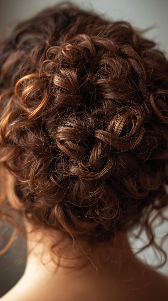 3. Voluminous Curly Bun