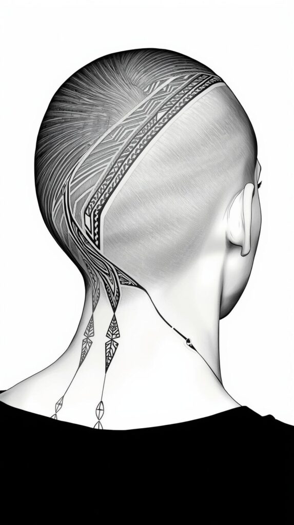 4. Design Etched Bald Fade