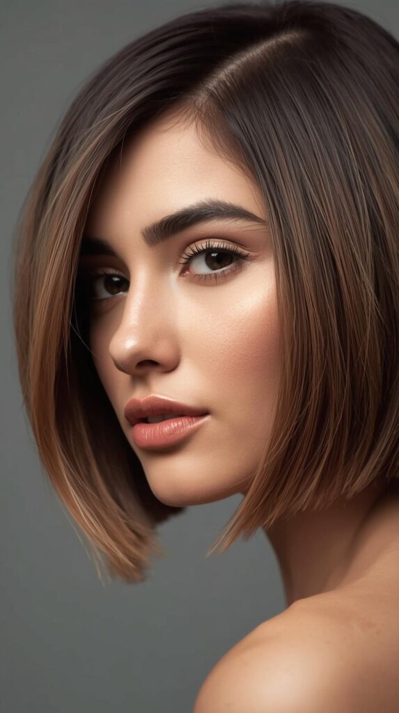 4. Side-Parted Textured Bob