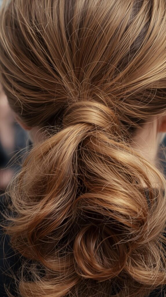 Textured Ponytail with Curls