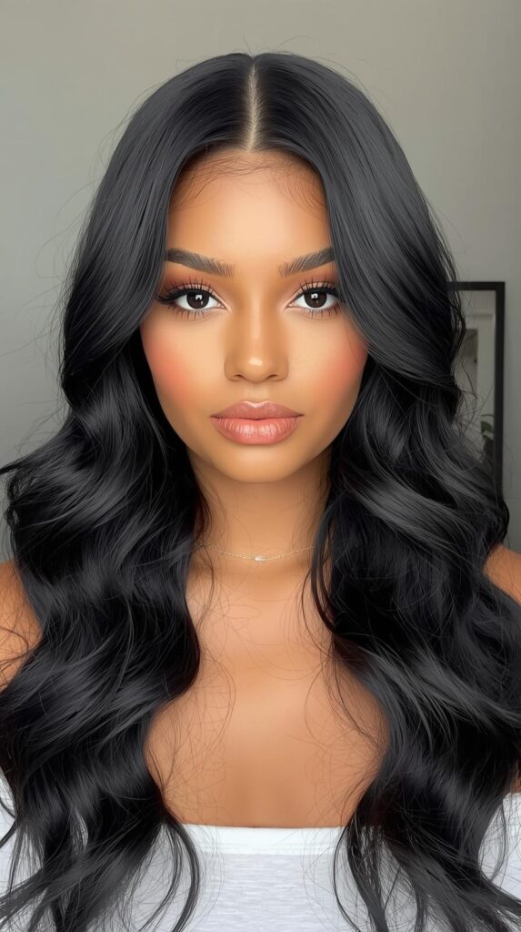 4. Wavy Black Wig
