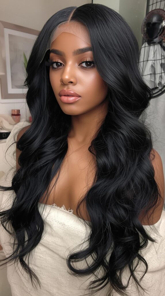 5. Lace Front Black Wig