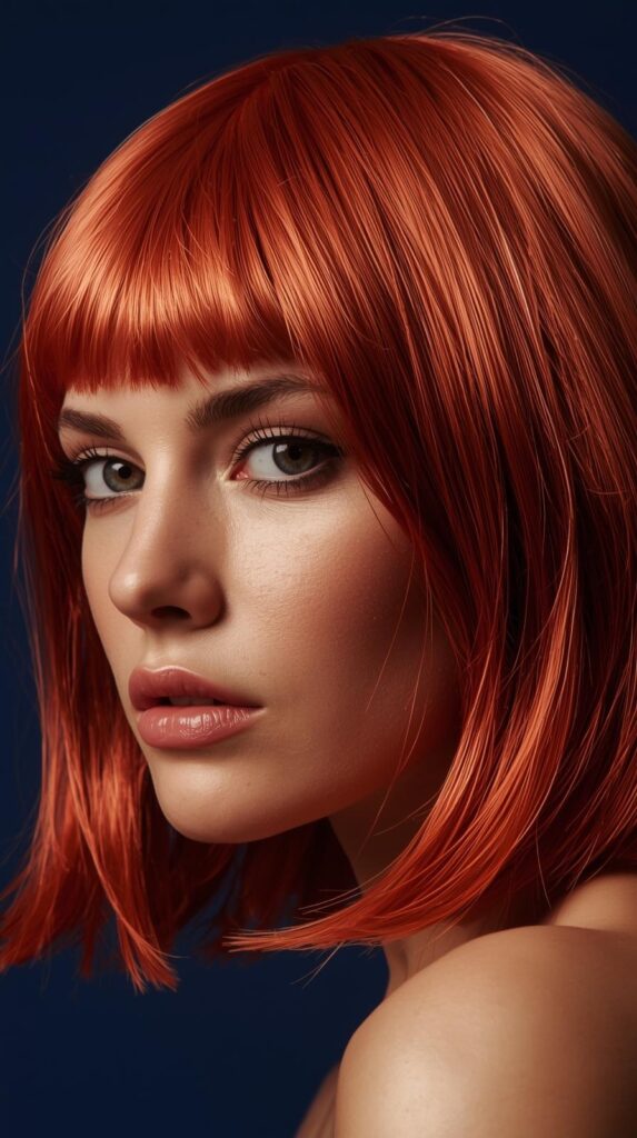 5. Metallic Copper Wig