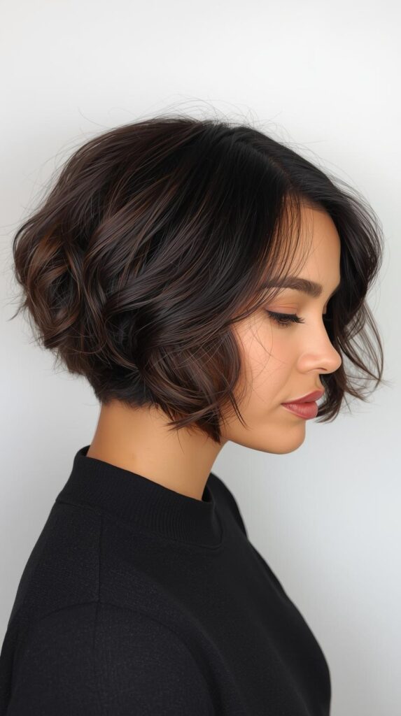 5. Short Tapered Curly Bob
