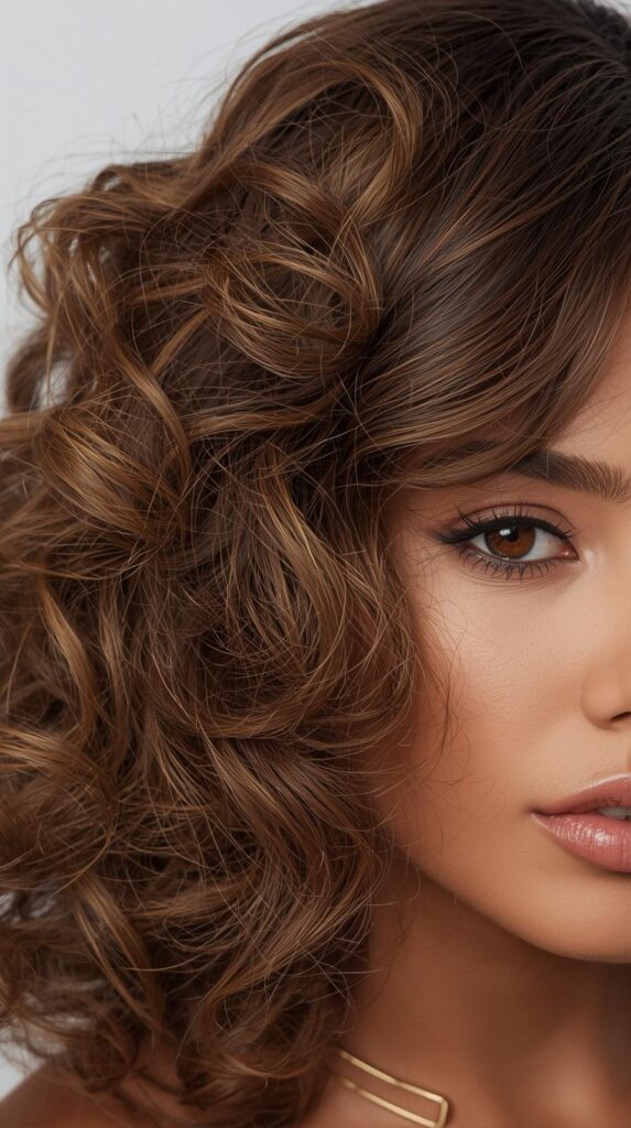 5. Side-Swept Curly Style