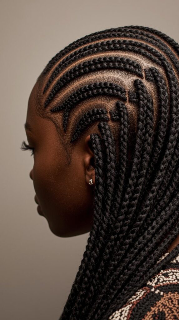5. Zig-Zag Cornrows
