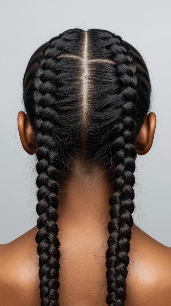 6. Two-Braid Cornrows