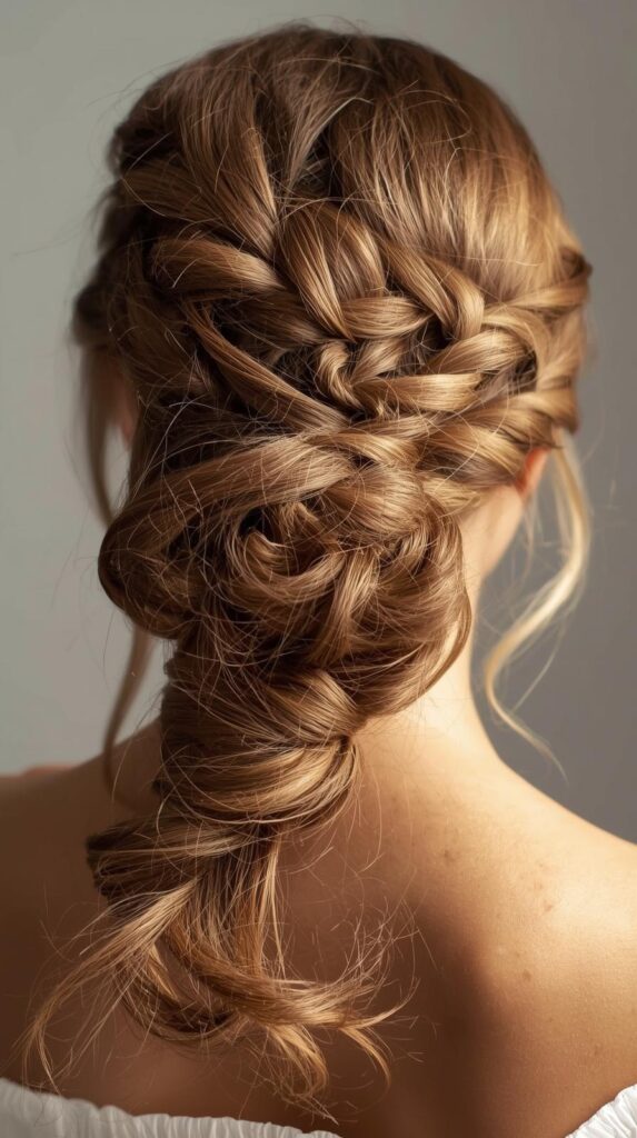 2. Braided Crown Half Updo