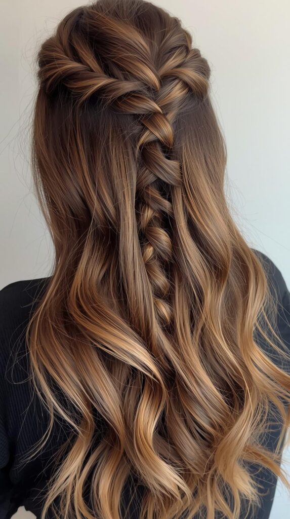 8. Braided Half Ponytail