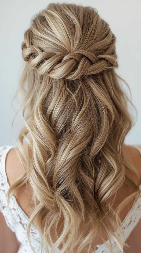 9. Waterfall Braid Half Updo