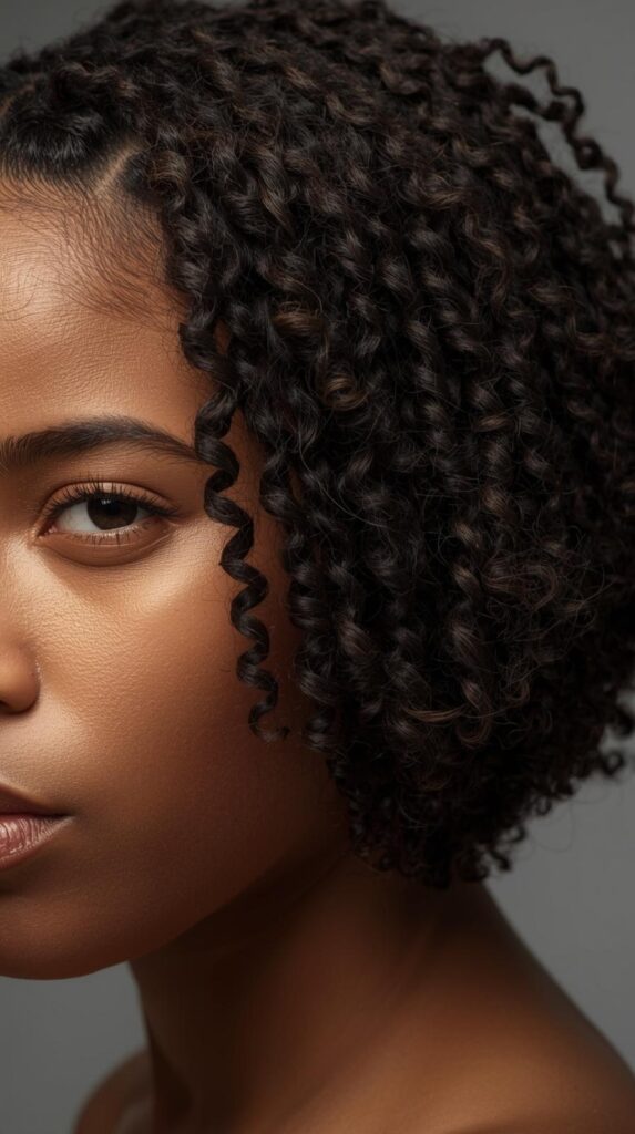 7. Chin-Length Coil Bob