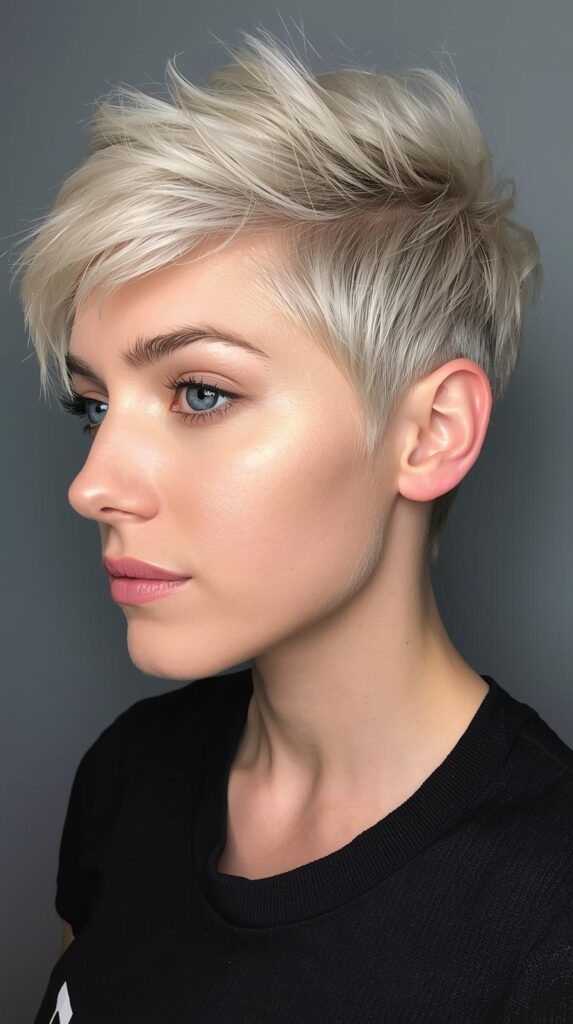7. Sleek Asymmetrical Pixie for Fine Hair