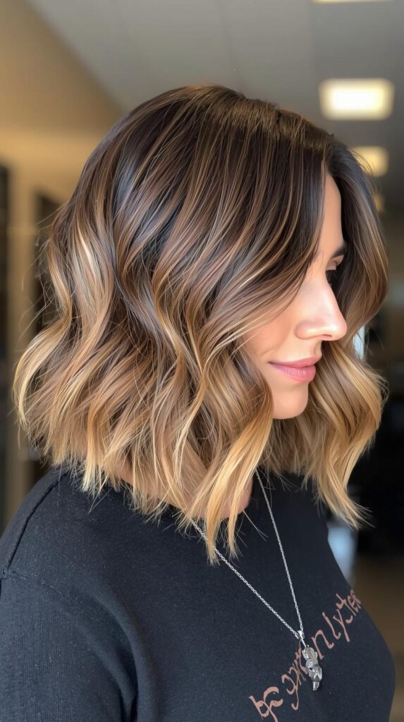 7. Wavy Layered Bob