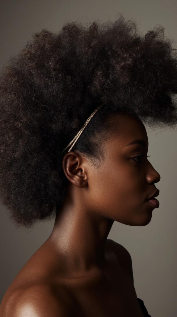 8. Afro with a Hairband