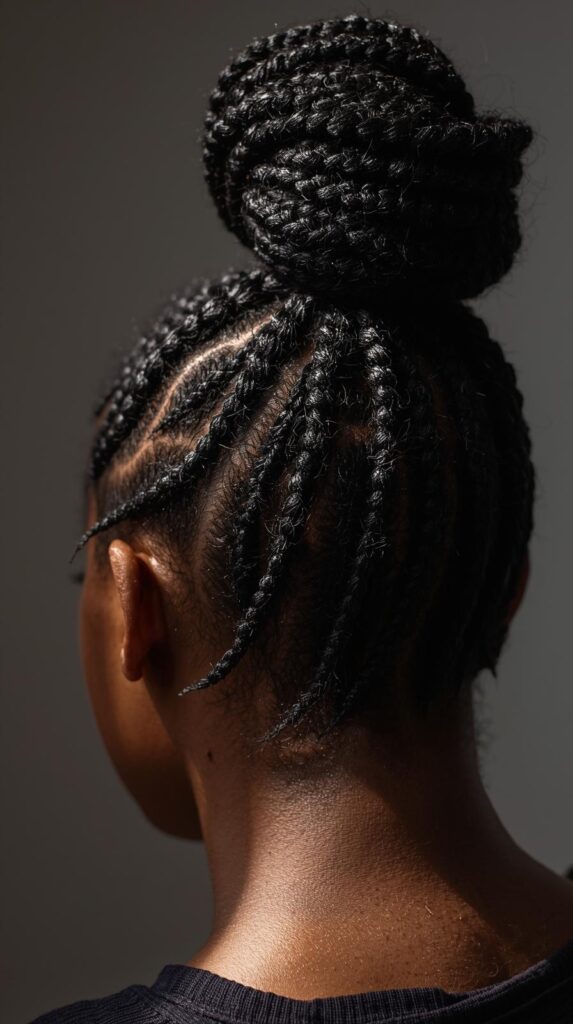 8. Cornrow Bun