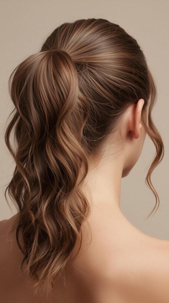 8. Natural Textured Ponytail