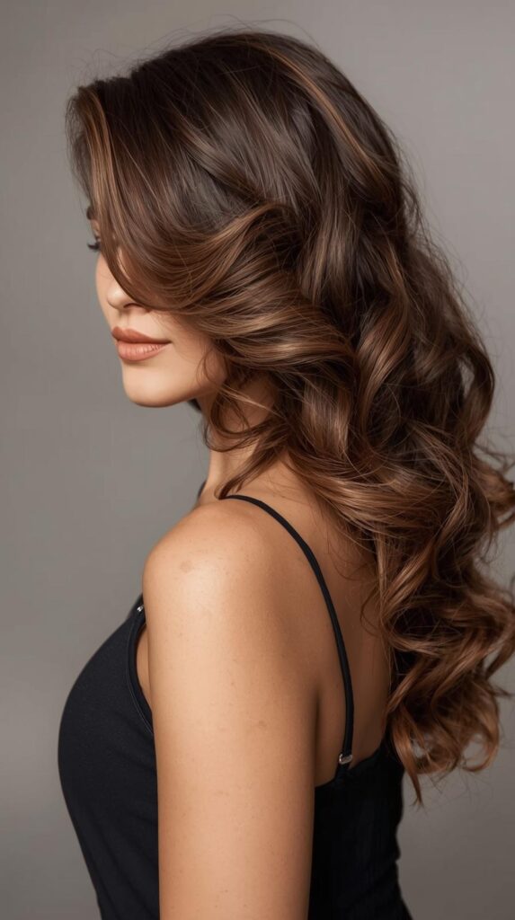 8. Side-Swept Curly Style