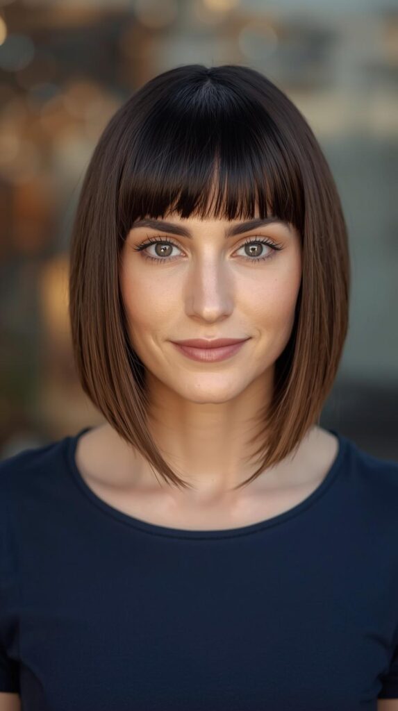 9. Blunt Layered Bob with Movement