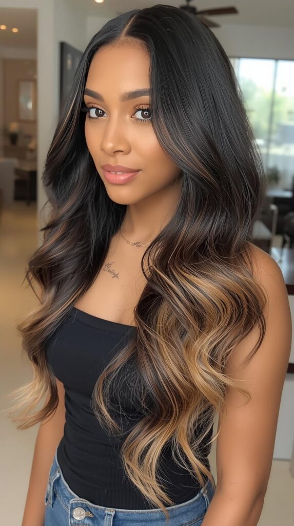 9. Ombre or Highlighted Black Wig